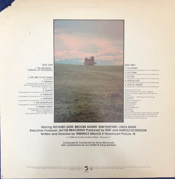 Ennio Morricone : Days Of Heaven - The Original Soundtrack From The Motion Picture (LP, Album, Promo)