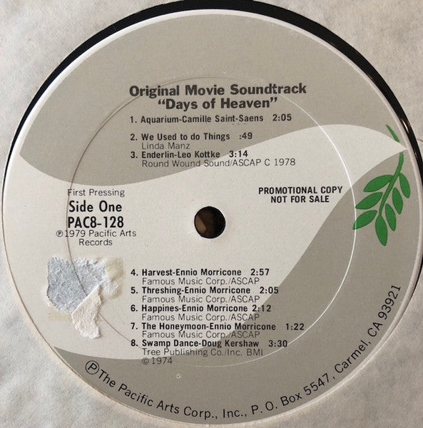 Ennio Morricone : Days Of Heaven - The Original Soundtrack From The Motion Picture (LP, Album, Promo)