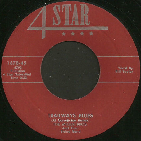 The Miller Bros. And Their String Band : Trailways Blues (7")