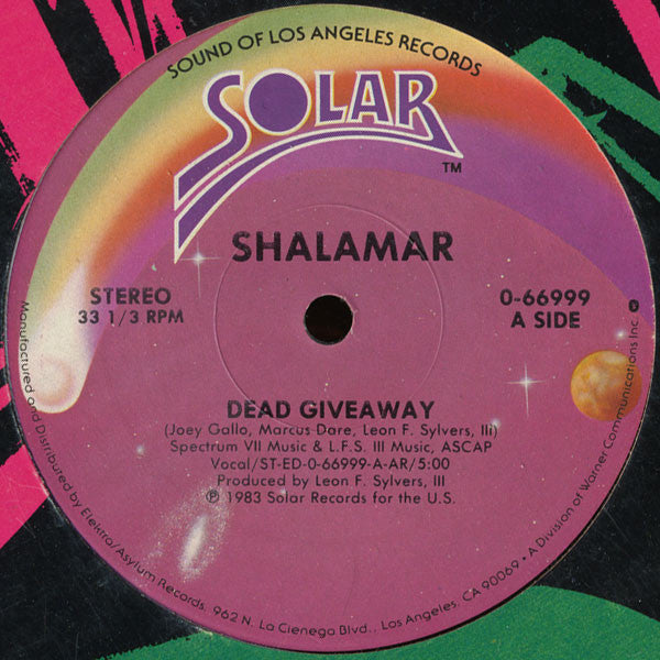 Shalamar : Dead Giveaway (12", AR)