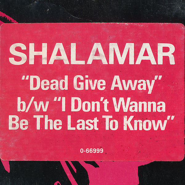 Shalamar : Dead Giveaway (12", AR)