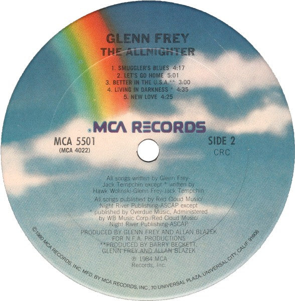 Glenn Frey : The Allnighter (LP, Album, Club, Car)