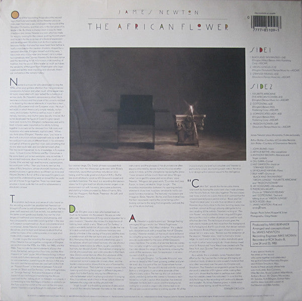 James Newton (2) : The African Flower - The Music Of Duke Ellington And Billy Strayhorn (LP, Album)