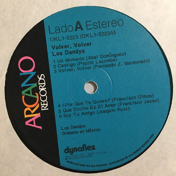Los Dandys : Volver, Volver (LP, Album)