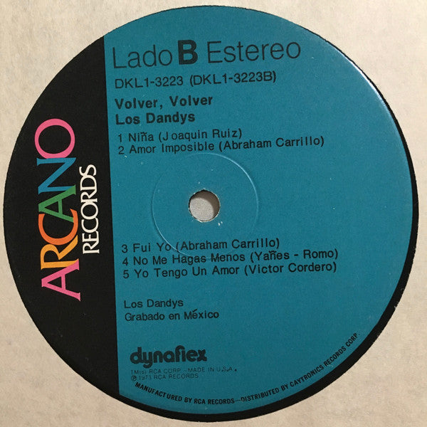 Los Dandys : Volver, Volver (LP, Album)