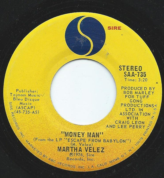 Martha Velez : Money Man (7")