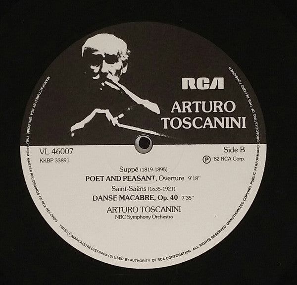 Arturo Toscanini -  Bedřich Smetana, Jean Sibelius, Franz von Suppé, Camille Saint-Saëns, NBC Symphony Orchestra : Toscanini The Man Behind The Legende (LP, Comp, RE, RM)