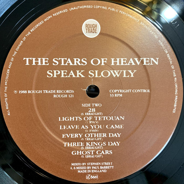 The Stars Of Heaven : Speak Slowly (LP, Album)