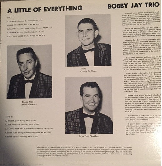 Bobby Jaye Trio : A Little of Everything (LP, Album)