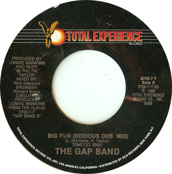 The Gap Band : Big Fun (7", Single, Styrene)