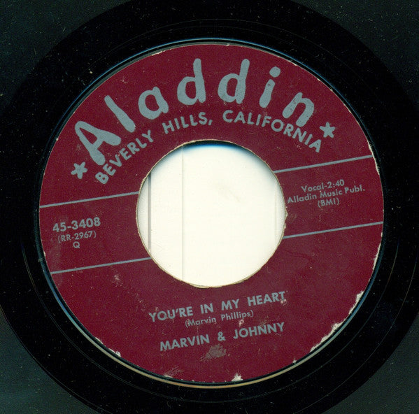 Marvin & Johnny : Smack Smack / You're In My Heart (7", Single, Styrene)