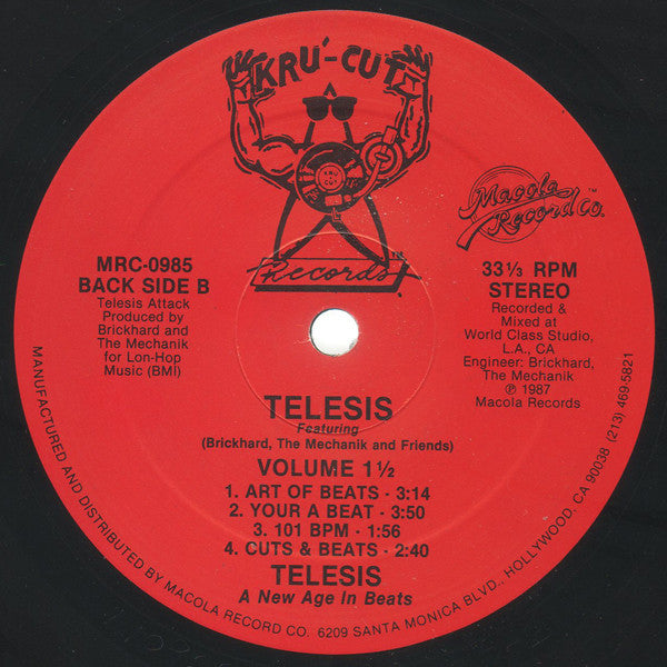 Telesis Featuring Brickhard, The Mechanik And Friends : Volume 1 / Volume 1½ (12")