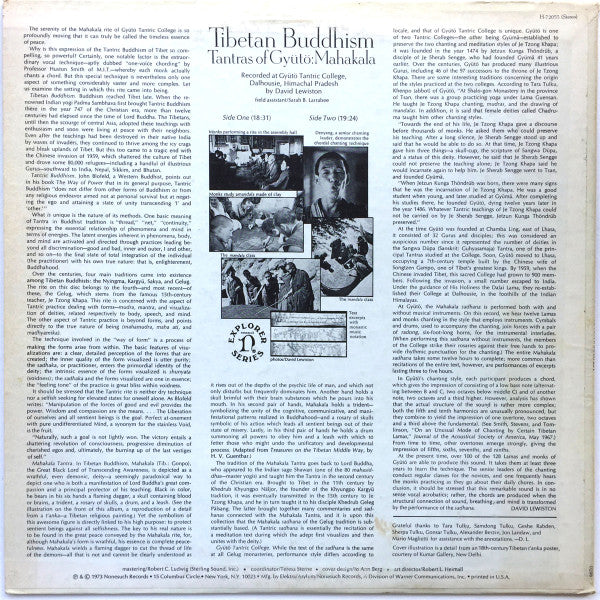 David Lewiston : Tibetan Buddhism - Tantras Of Gyütö: Mahakala (LP)
