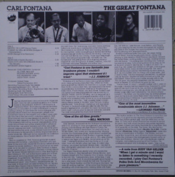 Carl Fontana : The Great Fontana (LP, Album)