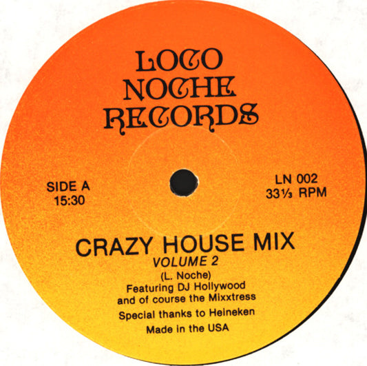 DJ Hollywood : Crazy House Mix Volume 2 (12", S/Sided)