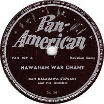 Dan Kalauawa Stewart And His Islanders : Hawaiian War Chant / Luau Hula (Shellac, 10")