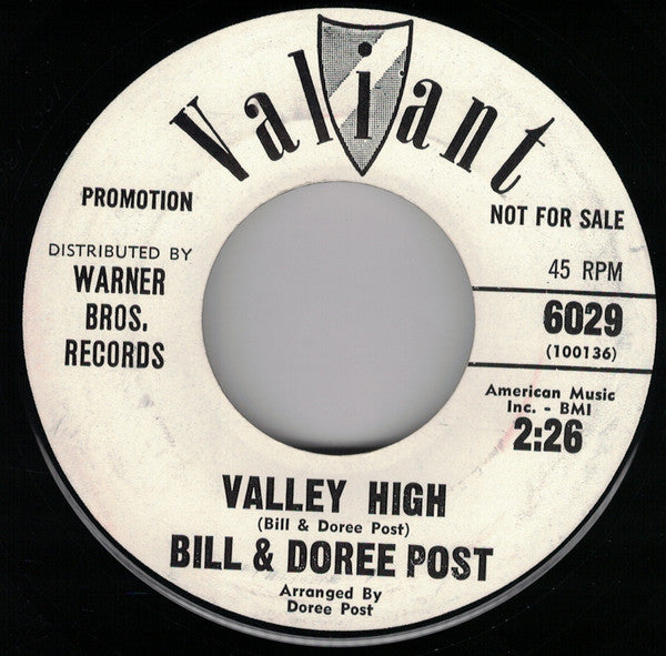 Bill & Doree Post : Sixteen Reasons / Valley High (7", Single, Promo)