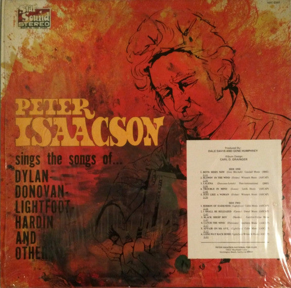 Peter Isaacson : Sings The Songs Of... Dylan-Donovan-Lightfoot-Hardin And Others (LP, Album)
