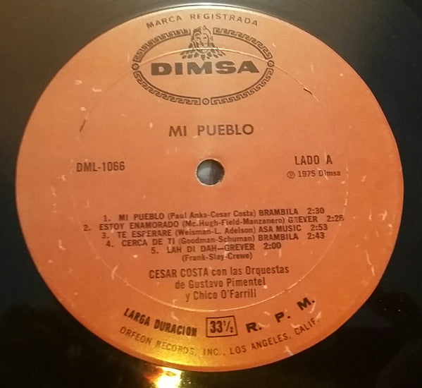 Cesar Costa : Mi Pueblo (LP, Comp)
