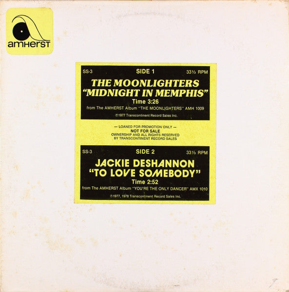 The Moonlighters / Jackie DeShannon : Midnight In Memphis / To Love Somebody (12", Promo)
