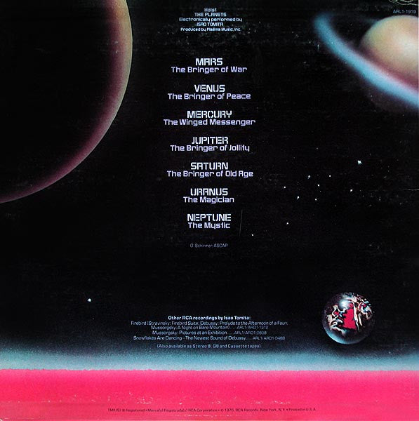 Tomita : The Planets (LP, Album, Ind)