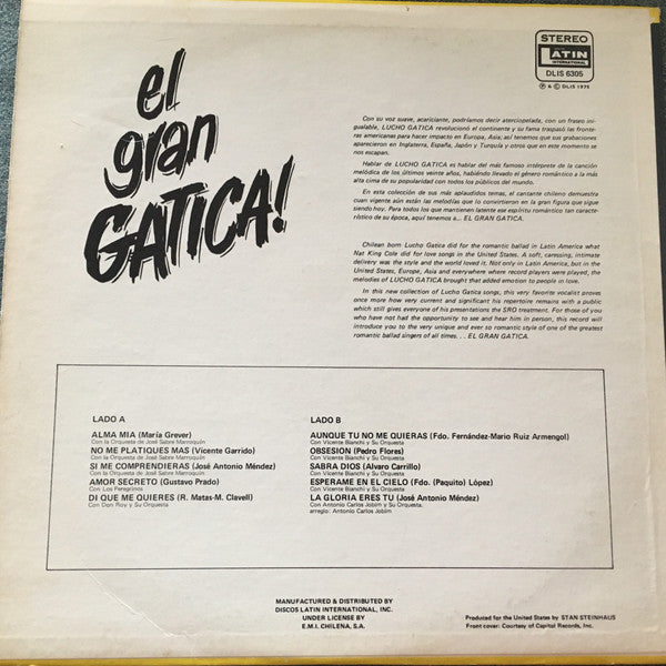 Lucho Gatica : El Gran Gatica (LP, Album)