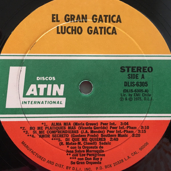 Lucho Gatica : El Gran Gatica (LP, Album)