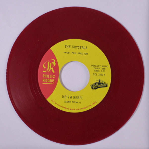 The Crystals : He's A Rebel (7", RE, Red)