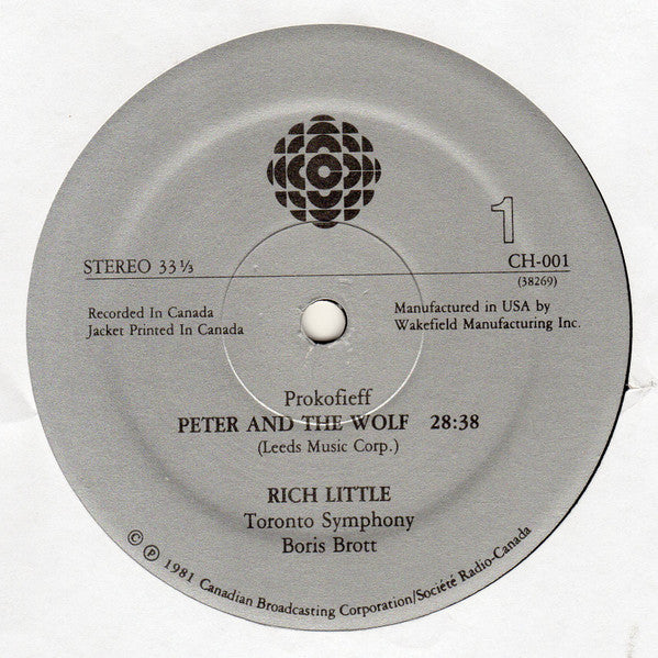 Rich Little Narrates, Boris Brott Conducts The Toronto Symphony Orchestra : Peter And The Wolf & Babar The Elephant (LP, Album)
