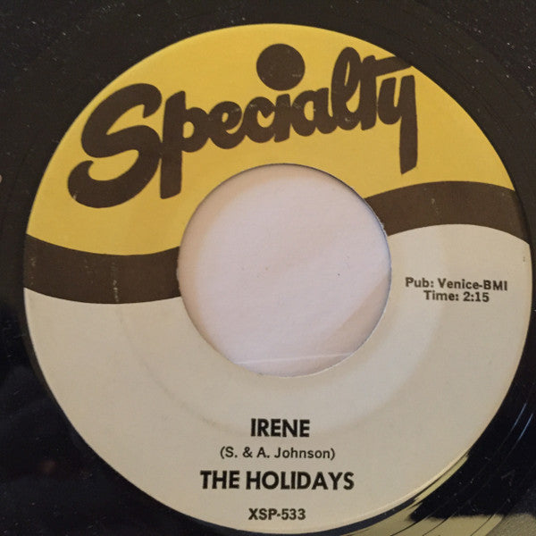 The Holidays (4) : Aw-Aw Baby / Irene (7", Single, RE)