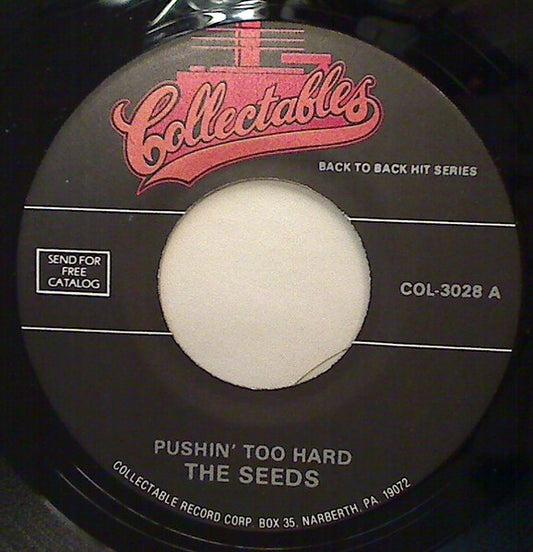 The Seeds / The Standells : Pushin' Too Hard / Dirty Water (7", RE)