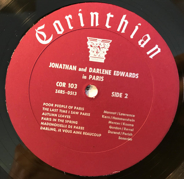 Jonathan And Darlene Edwards : In Paris (LP, Album, RE, RM)
