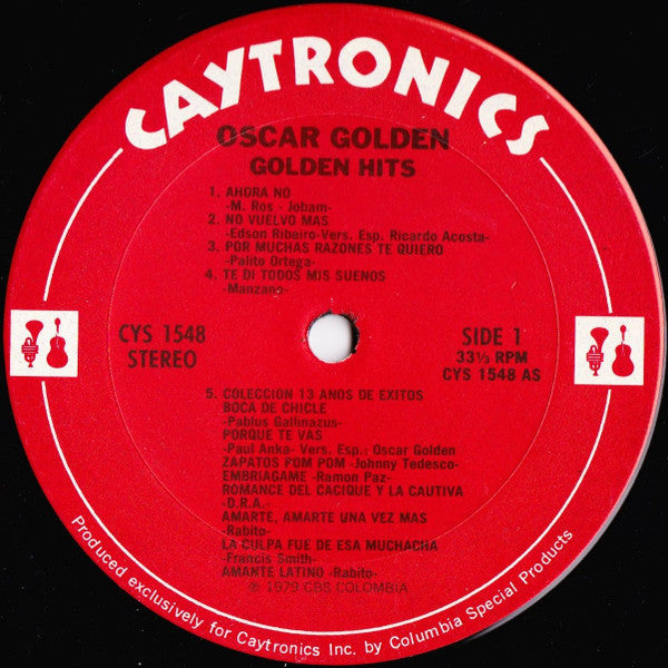 Oscar Golden : Golden Hit's (LP, Album, RE)