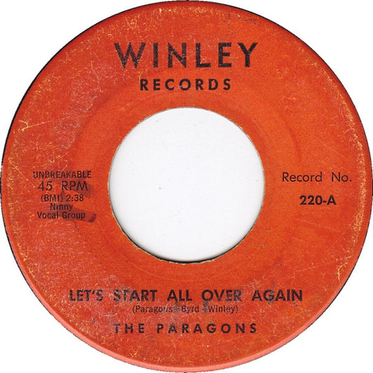 The Paragons (2) : Let's Start All Over Again / Stick With Me Baby (7", Single)