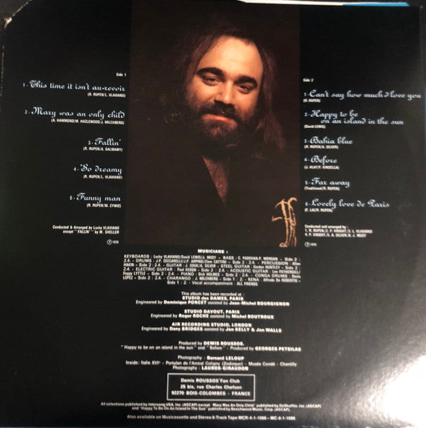 Demis Roussos : Happy To Be... (LP, Album, Gat)