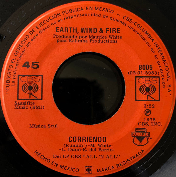 Earth, Wind & Fire : Fantasia = Fantasy / Corriendo = Runnin' (7", Single)