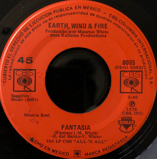 Earth, Wind & Fire : Fantasia = Fantasy / Corriendo = Runnin' (7", Single)