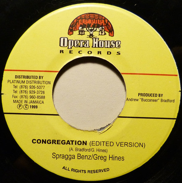 Spragga Benz & Greg Hines : Congregation (7")