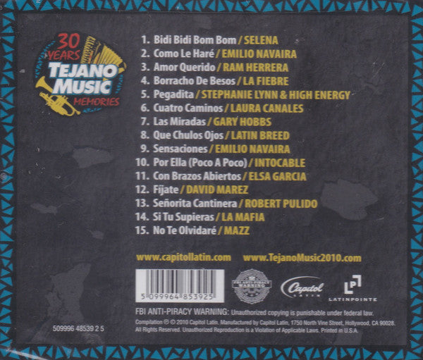 Various : 30 Years Tejano Music Memories (CD, Comp)