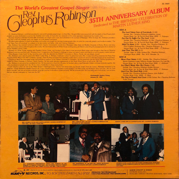 Rev. Cleophus Robinson* : The Lord Takes Care Of Everybody (LP, Album)