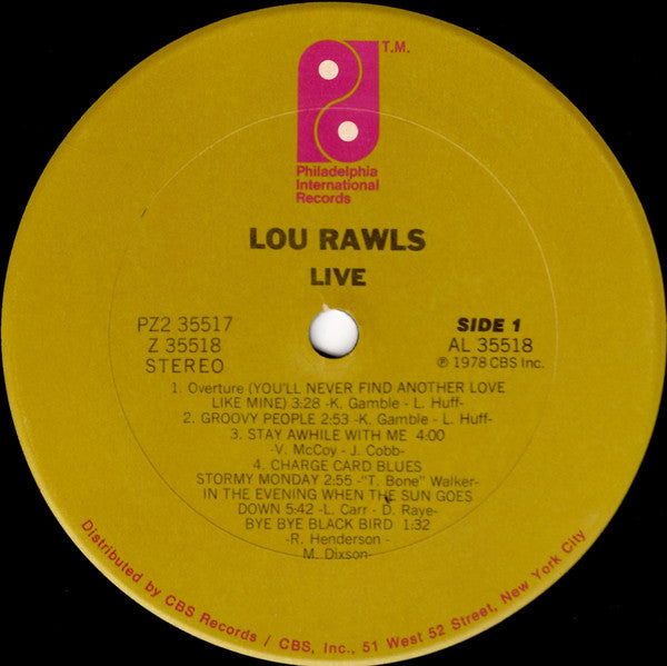 Lou Rawls : Live (2xLP, Album, San)