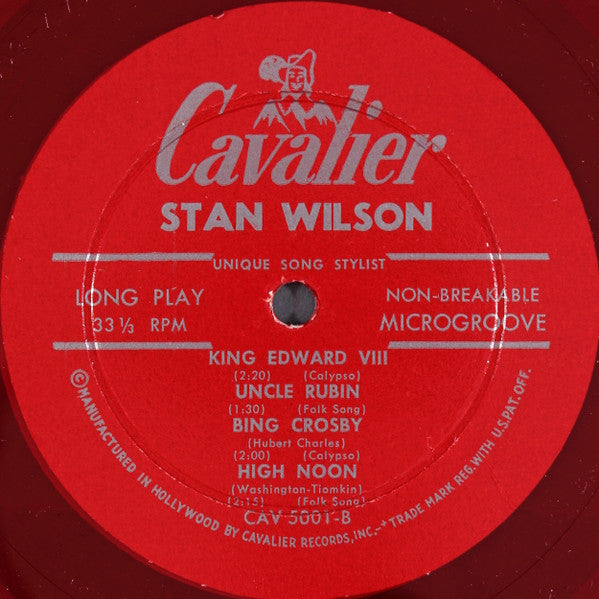 Stan Wilson : The Stan Wilson Story (10", Red)