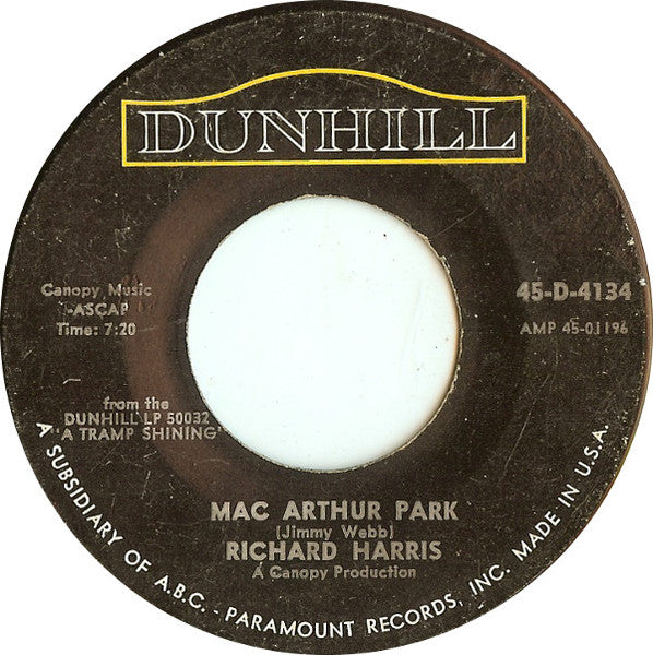 Richard Harris : Mac Arthur Park (7", Single)