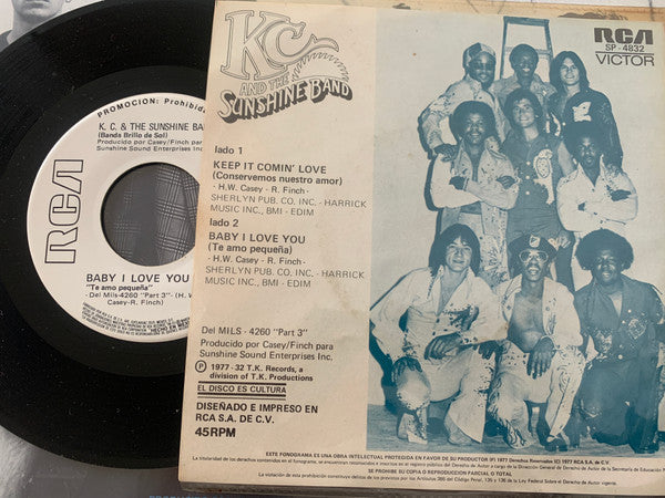 KC & The Sunshine Band : Keep It Comin' Love / Baby I Love You (7", Promo)