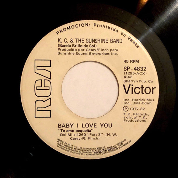 KC & The Sunshine Band : Keep It Comin' Love / Baby I Love You (7", Promo)