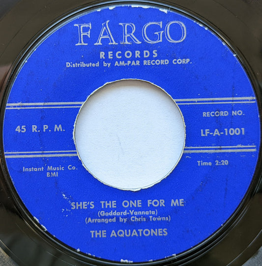 The Aquatones : She's The One For Me / You (7", Single)