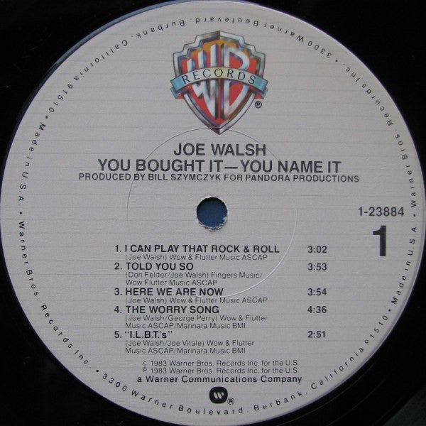 Joe Walsh : You Bought It - You Name It (LP, Album, Win)