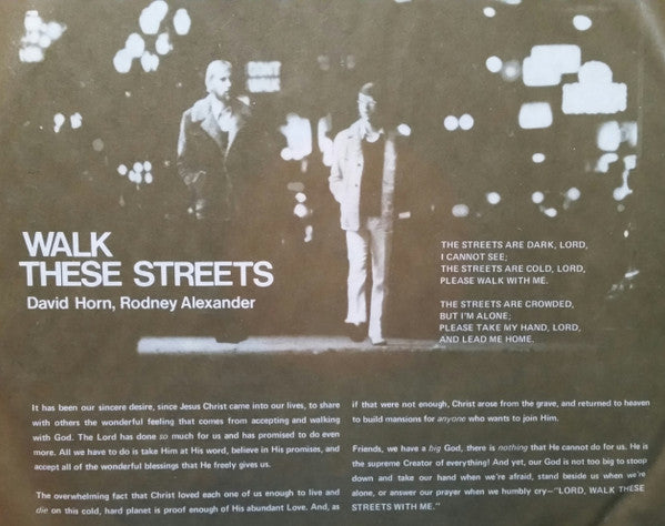 David Horn, Rod Alexander : Walk These Streets (LP)