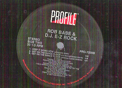 Rob Base & DJ E-Z Rock : Get On The Dance Floor (12", Single)