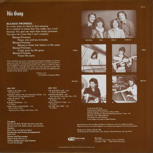 His Gang : Blessed Promises (LP, Album)